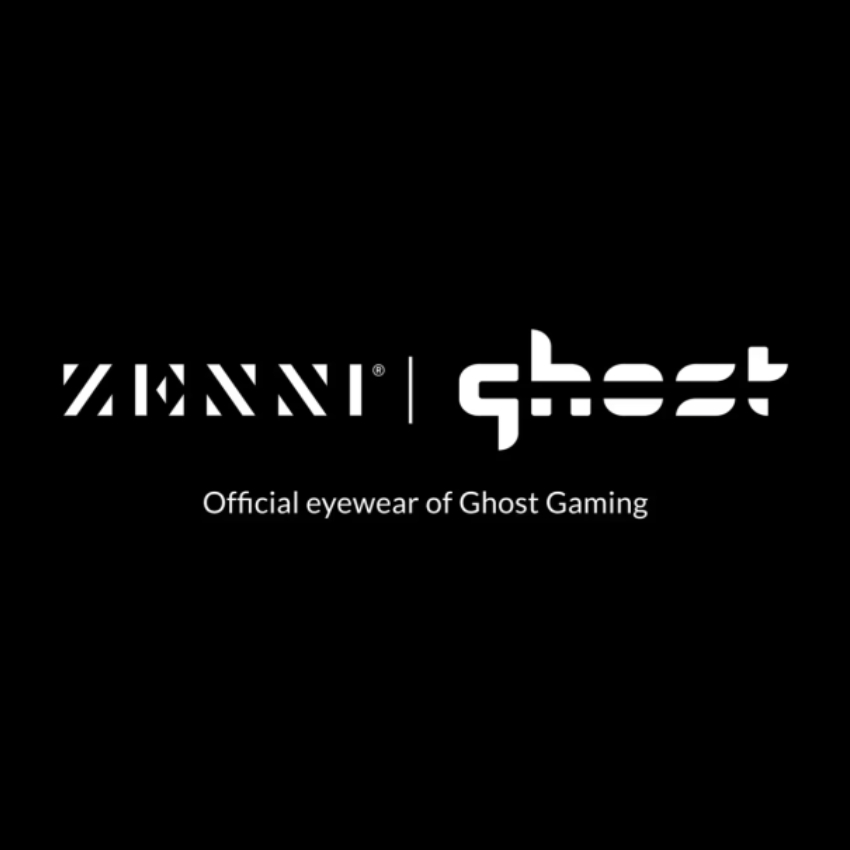 ZENNI and Ghost logos with text "Official eyewear of Ghost Gaming".