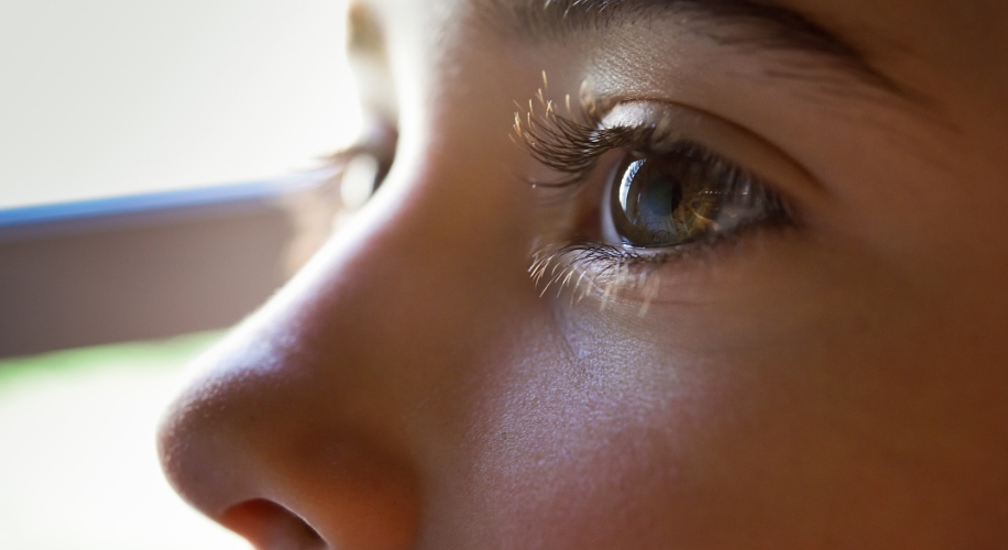 close up image of brown eyes