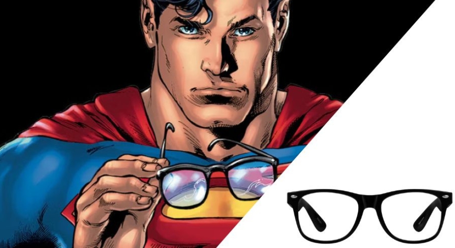 Photo of superman with child’s dupe for superman glasses
