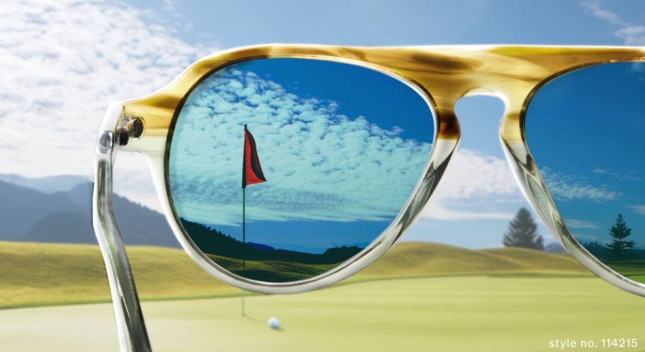 Looking at golf course through polarized lenses