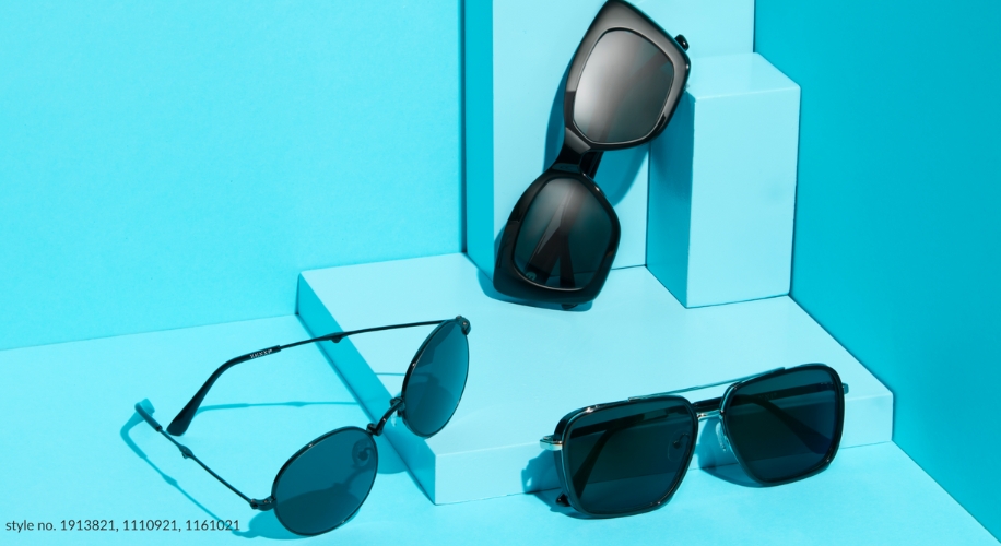 black-sunglasses-blue-background