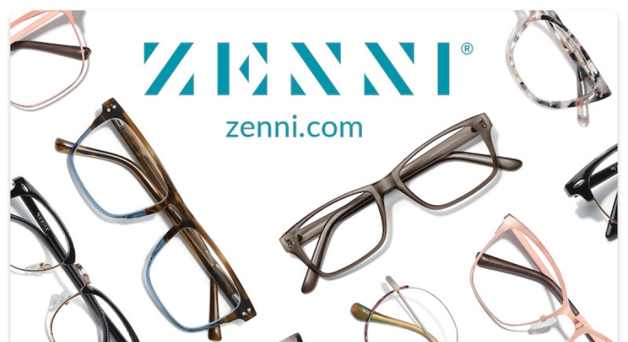 Zenni Logo with glasses