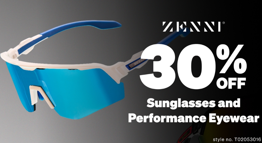 ZENNI blue performance sunglasses. 30% OFF Sunglasses and Performance Eyewear. style no. T02053016