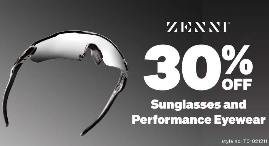 Zenni 30% off sunglasses and performance eyewear. Style no. T01021211.