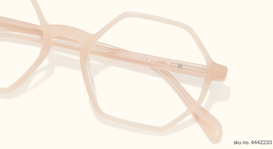 Hexagonal light pink eyeglasses, sku no. 4442233