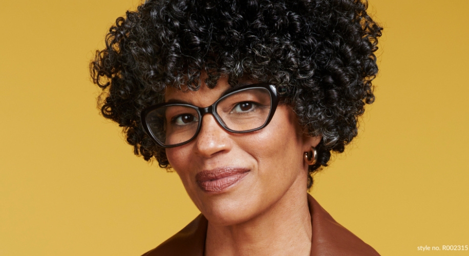 Woman wearing reading glasses