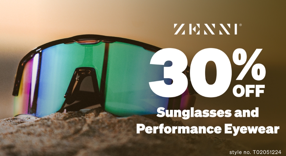 Zenni 30% OFF Sunglasses and Performance Eyewear. Style no. T02051224.