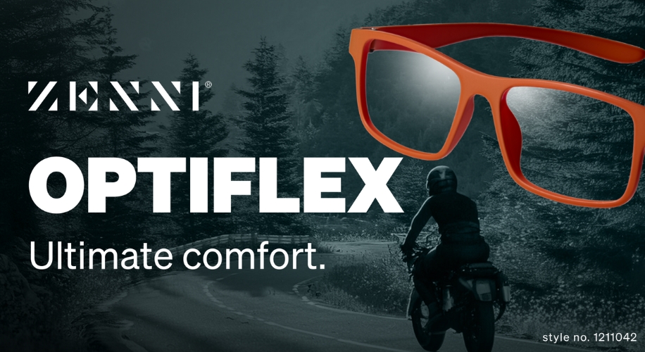 ZENNI OPTIFLEX. Ultimate comfort. style no. 1211042