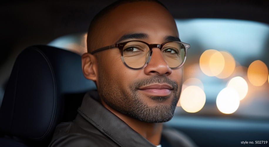 Man wearing stylish eyeglasses, style no. 502719.