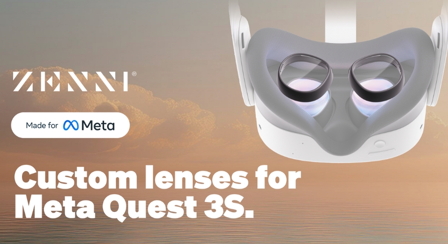 ZENNI custom lenses for Meta Quest 3S. Made for Meta.