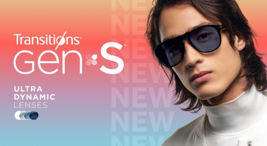 Transitions Gen 8 Ultra Dynamic Lenses, NEW, sunglasses worn by model.