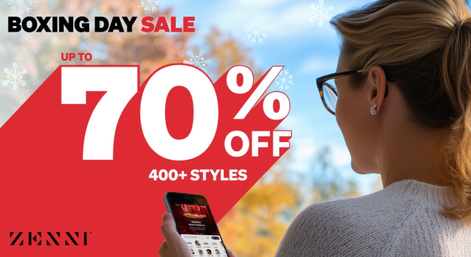 Boxing Day Sale: Up to 70% off, 400+ styles, ZENNI.